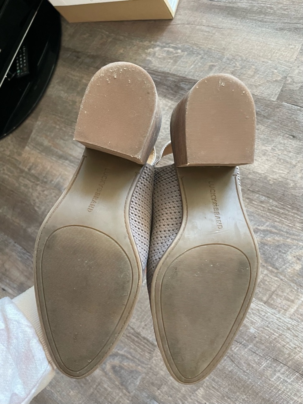 Lucky Brand Taupe Perforated Slingback Flats - Picture 4 of 6